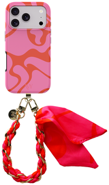 AVY Apple iPhone 17 Pro MagSafe Hoesje met Koord 32CM Rosé Twist