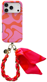 AVY Apple iPhone 17 Pro MagSafe Hoesje met Koord 32CM Rosé Twist afbeelding