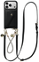 AVY Apple iPhone 17 Pro Zwart Leren Hoesje met Wallet & Koord Leather and Silver