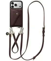 AVY Apple iPhone 17 Pro Bruin Leren Hoesje met Wallet & Koord Leather Set afbeelding