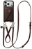 AVY Apple iPhone 17 Pro Bruin Leren Hoesje met Wallet & Koord Leather Set