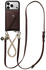AVY Apple iPhone 17 Pro Bruin Leren Hoesje met Wallet & Koord Leather and Gold