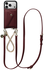 AVY Apple iPhone 17 Pro Rood Leren Hoesje met Wallet & Koord Leather and Gold