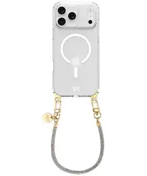 AVY Apple iPhone 17 Pro Max Hoesje met Koord & MagSafe 30CM Silver Spark afbeelding