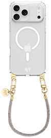 AVY Apple iPhone 17 Pro Max Hoesje met Koord & MagSafe 30CM Silver Spark afbeelding