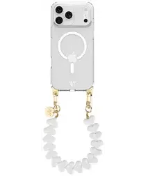 AVY Apple iPhone 17 Pro Max Hoesje met Koord & MagSafe 30CM Cupid White afbeelding