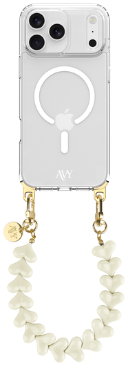 AVY Apple iPhone 17 Pro Max Hoesje met Koord & MagSafe 30CM Cupid Beige afbeelding 1