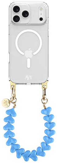 AVY Apple iPhone 17 Pro Max Hoesje met Koord & MagSafe 30CM Cupid Blue afbeelding 1
