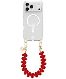 AVY Apple iPhone 17 Pro Max Hoesje met Koord & MagSafe 30CM Cupid Clear Red afbeelding