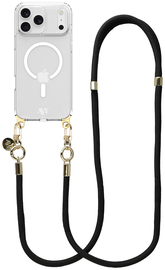 AVY Apple iPhone 17 Pro Max Hoesje met Koord & MagSafe 130CM Tressé Black