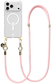 AVY Apple iPhone 17 Pro Max Hoesje met Koord & MagSafe 130CM Tressé Pink
