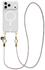 AVY Apple iPhone 17 Pro Max Hoesje met Koord & MagSafe 120CM Silver Spark Long