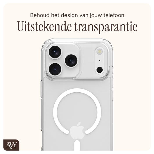 AVY Apple iPhone 17 Pro Max Hoesje met Koord & MagSafe Set Pearl & Rope Beige afbeelding 6