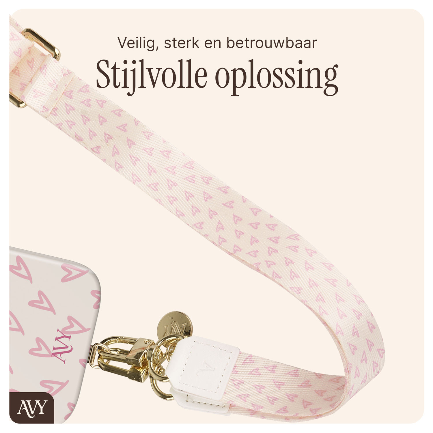 AVY Apple iPhone 17 Pro Max Hoesje met Koord & MagSafe 130CM Cupid Blush afbeelding 9