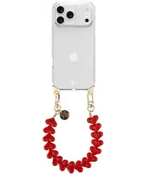 AVY Apple iPhone 17 Pro Max Hoesje Met Koord 30CM Cupid Red afbeelding