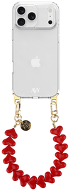 AVY Apple iPhone 17 Pro Max Hoesje Met Koord 30CM Cupid Red afbeelding
