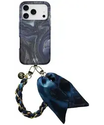 AVY Apple iPhone 17 Pro Max MagSafe Hoesje met Koord 32CM Obscura Blue afbeelding