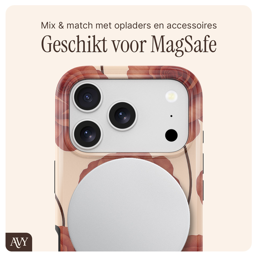 AVY Apple iPhone 17 Pro Max MagSafe Hoesje met Koord 32CM Botanique Roses afbeelding 7
