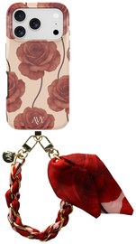 AVY Apple iPhone 17 Pro Max MagSafe Hoesje met Koord 32CM Botanique Roses