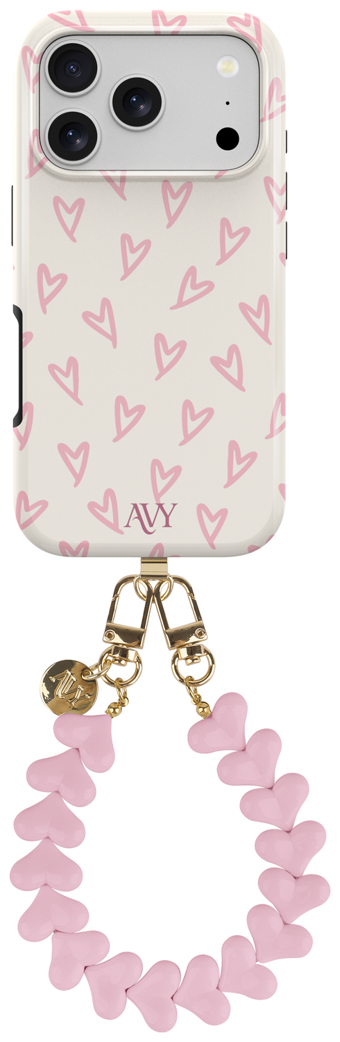 AVY Apple iPhone 17 Pro Max MagSafe Hoesje met Koord 30CM Cupid Hearts afbeelding 1
