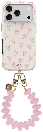 AVY Apple iPhone 17 Pro Max MagSafe Hoesje met Koord 30CM Cupid Hearts afbeelding 1
