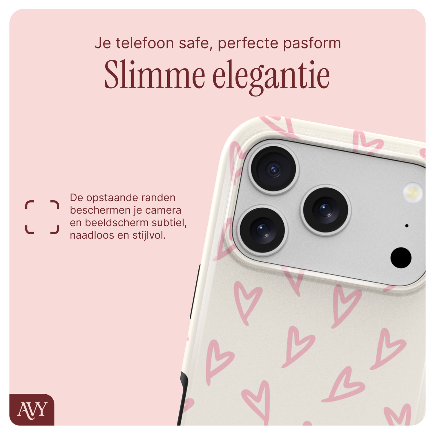 AVY Apple iPhone 17 Pro Max MagSafe Hoesje met Koord 30CM Lovely Hearts afbeelding 6