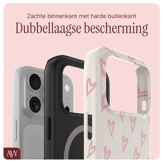 AVY Apple iPhone 17 Pro Max MagSafe Hoesje met Koord 30CM Lovely Hearts afbeelding 8