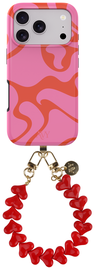 AVY Apple iPhone 17 Pro Max MagSafe Hoesje met Koord 30CM Rose Hearts