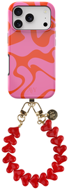 AVY Apple iPhone 17 Pro Max MagSafe Hoesje met Koord 30CM Rose Hearts afbeelding
