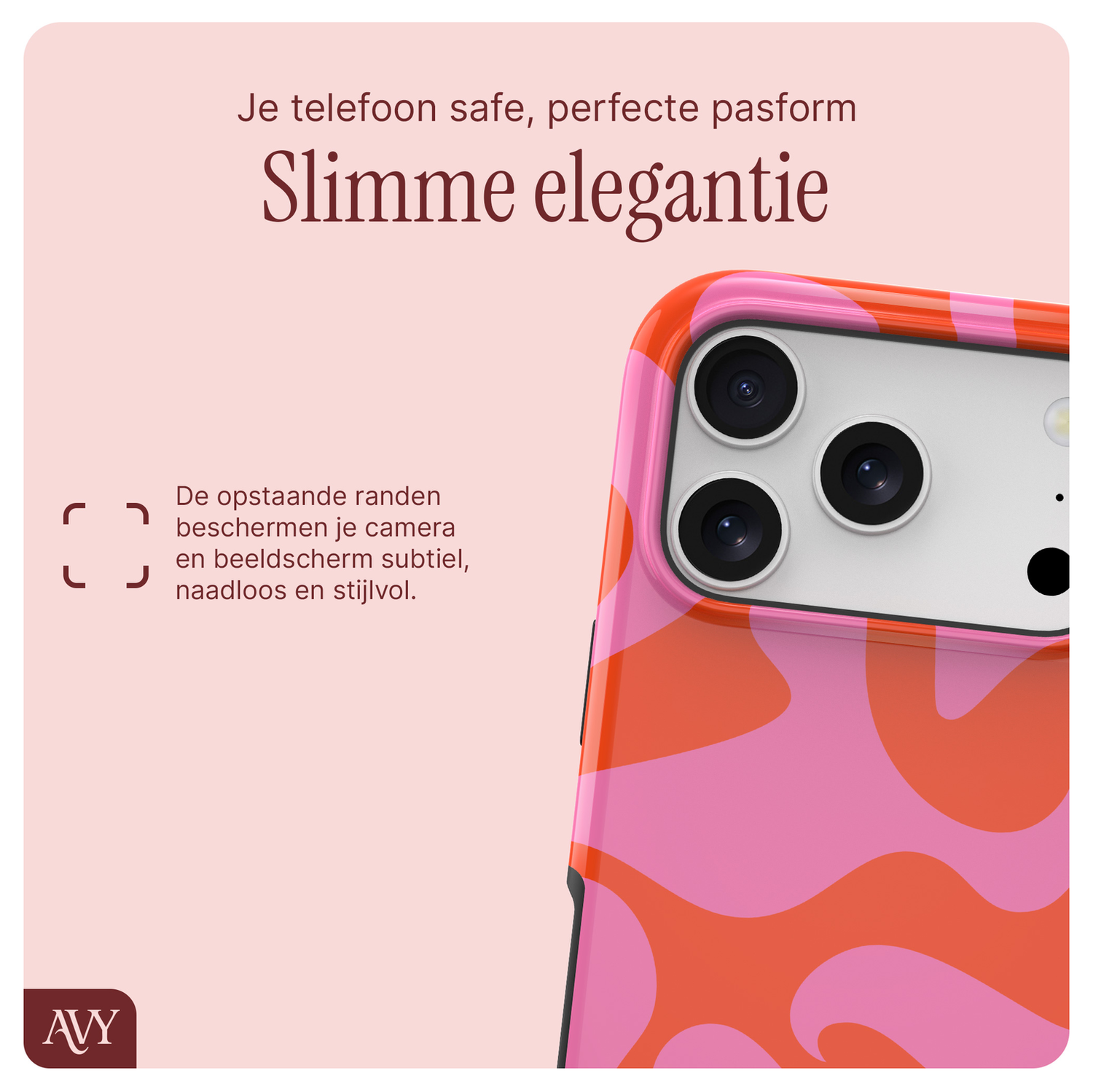 AVY Apple iPhone 17 Pro Max MagSafe Hoesje met Koord 130CM Rosé Twist afbeelding 6