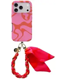 AVY Apple iPhone 17 Pro Max MagSafe Hoesje met Koord 32CM Rosé Twist afbeelding