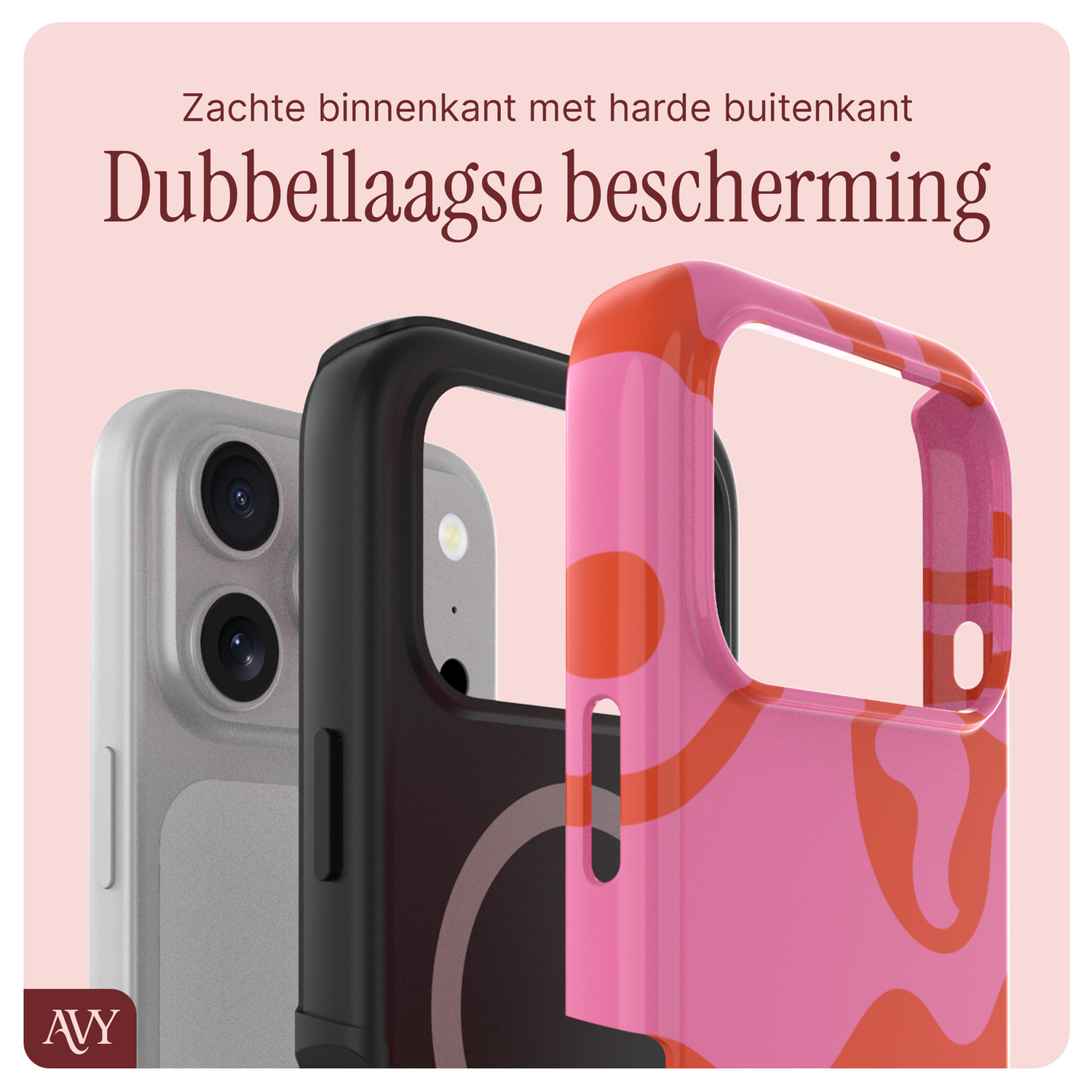 AVY Apple iPhone 17 Pro Max MagSafe Hoesje met Koord 32CM Rosé Twist afbeelding 8