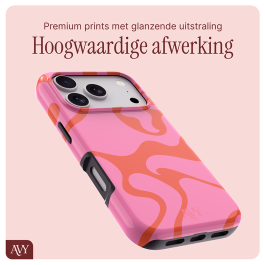 AVY Apple iPhone 17 Pro Max MagSafe Hoesje met Koord 32CM Rosé Twist afbeelding 6