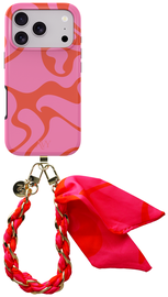 AVY Apple iPhone 17 Pro Max MagSafe Hoesje met Koord 32CM Rosé Twist