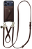 AVY Apple iPhone 17 Pro Max Bruin Leren Hoesje met Wallet & Koord Leather Set