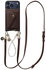 AVY Apple iPhone 17 Pro Max Bruin Leren Hoesje Wallet & Koord Leather and Pearls