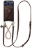 AVY Apple iPhone 17 Pro Max Bruin Leren Hoesje Wallet & Koord Leather and Gold