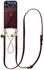 AVY Apple iPhone 17 Pro Max Rood Leren Hoesje Wallet & Koord Leather and Silver