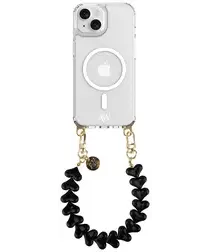 AVY Apple iPhone 15 Hoesje met Koord & MagSafe 30CM Cupid Black afbeelding