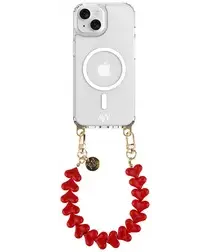 AVY Apple iPhone 15 Hoesje met Koord & MagSafe 30CM Cupid Red afbeelding