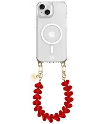 AVY Apple iPhone 15 Hoesje met Koord & MagSafe 30CM Cupid Clear Red afbeelding