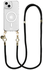 AVY Apple iPhone 15 Hoesje met Koord & MagSafe 130CM Tressé Black