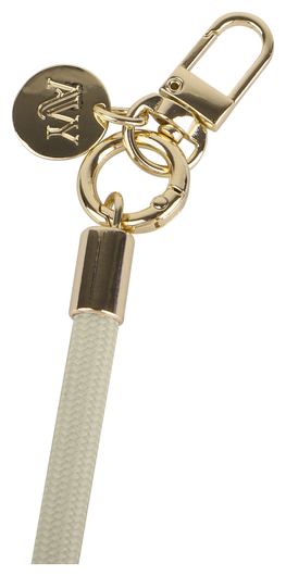 AVY Apple iPhone 15 Hoesje met Koord & MagSafe 130CM Tressé Beige afbeelding 11