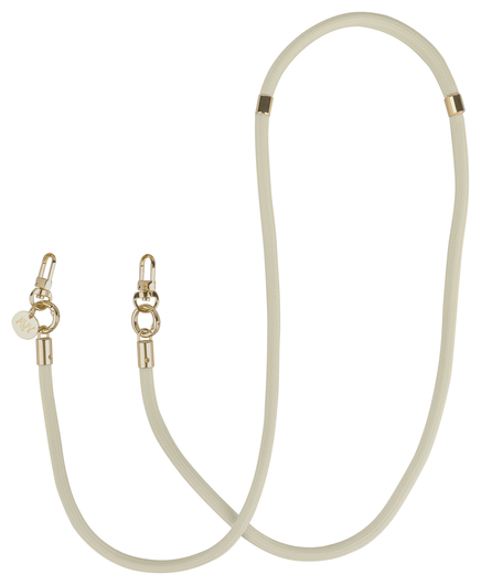 AVY Apple iPhone 15 Hoesje met Koord & MagSafe 130CM Tressé Beige afbeelding 10