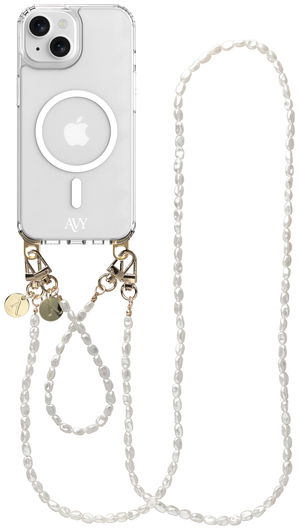 AVY Apple iPhone 15 Hoesje met Koord & MagSafe Set Perla Chic afbeelding 1