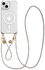 AVY Apple iPhone 15 Hoesje met Koord & MagSafe Set Silver Spark