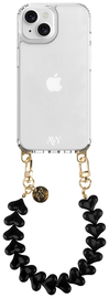 AVY Apple iPhone 15 Hoesje Met Koord 30CM Cupid Black