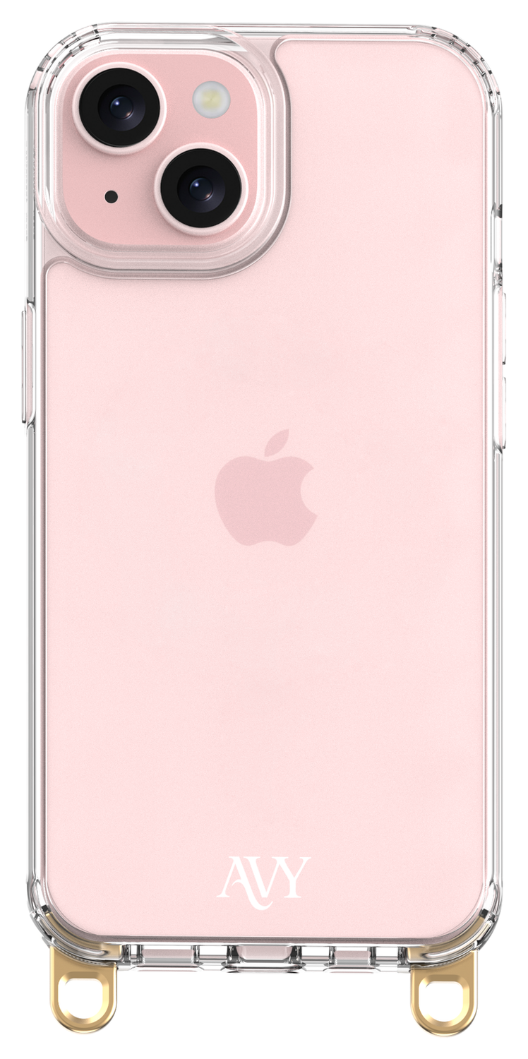 AVY Apple iPhone 15 Hoesje Met Koord 32CM Aurum Gold afbeelding 11