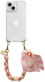 AVY Apple iPhone 15 Hoesje Met Koord 32CM Cupid Blush