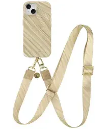 AVY Apple iPhone 15 MagSafe Hoesje met Koord 130CM Aurum Gold afbeelding